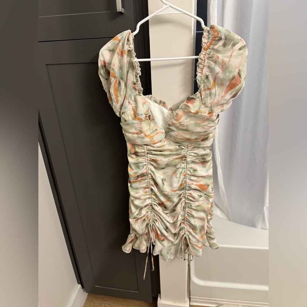 Green Floral summer dress